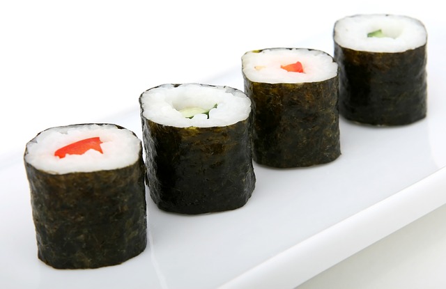 sushi at an upscale restaurant